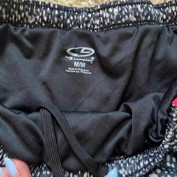 Womens Pink and black Champion Shorts with lining - Picture 2 of 2